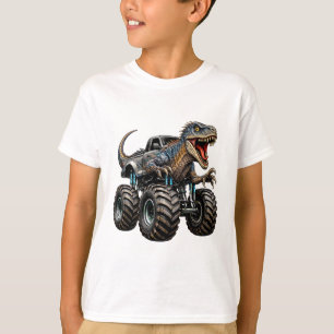 Dinosaur Velociraptor Monster Truck T-Shirt