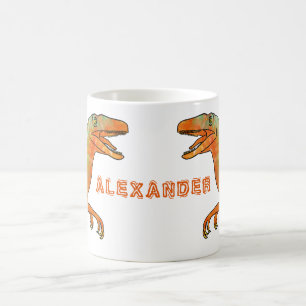 Dinosaur velociraptor Personalised  Coffee Mug