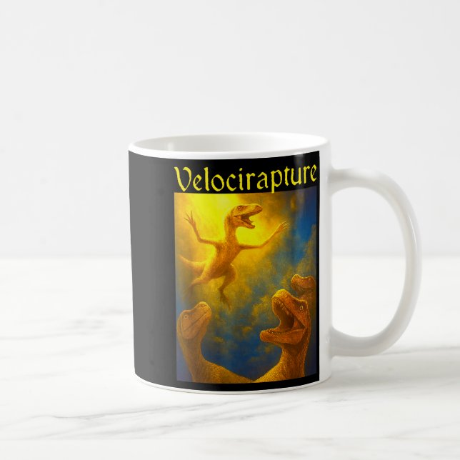 Dinosaur Velocirapture  Coffee Mug (Right)