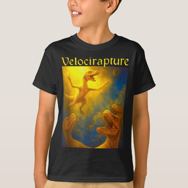 Dinosaur Velocirapture  T-Shirt (Front)
