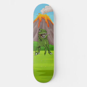 Dinosaur Volcano Prehistoric Era Skateboard