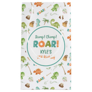 Dinosaur Watercolor Gift Bag