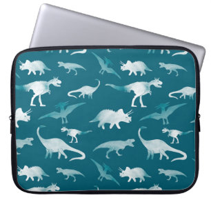 Dinosaur Watercolor: Textile Pattern Laptop Sleeve