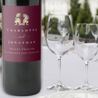 Dinosaur Wedding Burgundy & Cream Personalised 