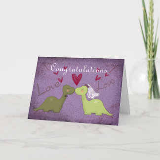 Dinosaur Wedding Card
