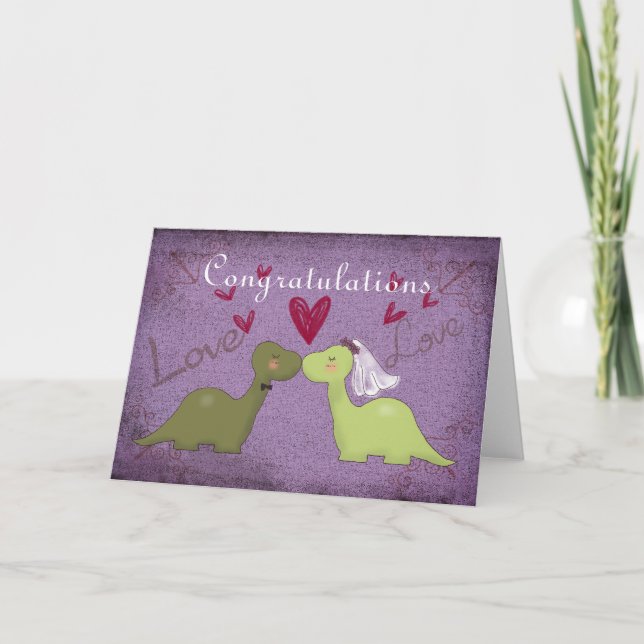 Dinosaur Wedding Card (Front)