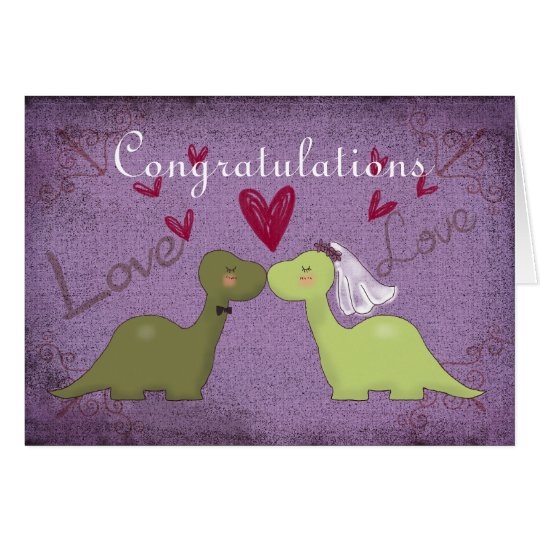 Dinosaur Wedding Card