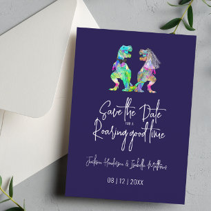 Dinosaur Wedding Funny T-Rex Bride and Groom Save The Date