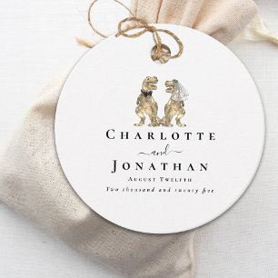 Dinosaur Wedding Personalised Favour Tags