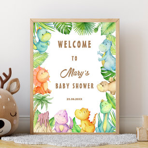 Dinosaur Welcome Poster