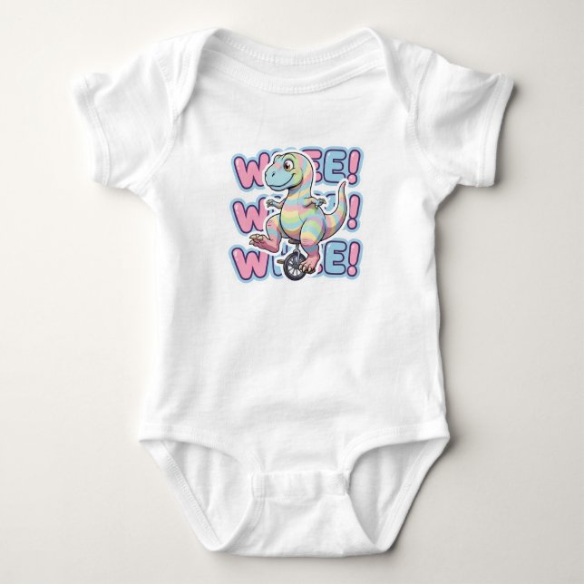 Dinosaur,Whee!  Baby Bodysuit (Front)