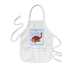 Dinosaur Whimsical Cartoon Art Kids Apron