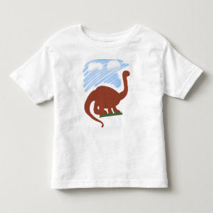 Dinosaur Whimsical Cartoon Art Toddler T-Shirt
