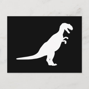 Dinosaur White Postcard