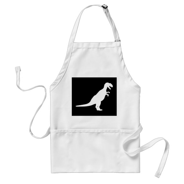 Dinosaur White Standard Apron (Front)