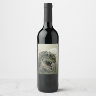 Dinosaur Wine Bottle Label