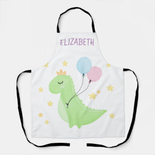 Dinosaur with Balloons Apron