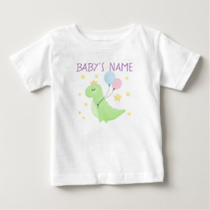 Dinosaur with Balloons Baby T-Shirt