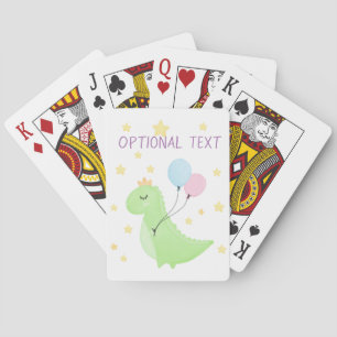Dinosaur with Balloons Playing Cards