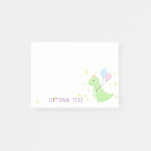 Dinosaur with Balloons Post-it Notes