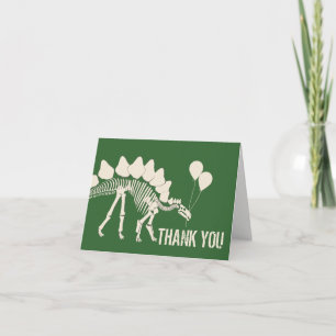 Dinosaur with Balloons Thank You Card