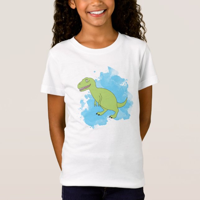 Dinosaur with Blue Paint T-Shirt (Front)