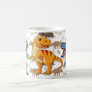 Dinosaur with Colorful Prehistoric• Fun Kids dino Coffee Mug