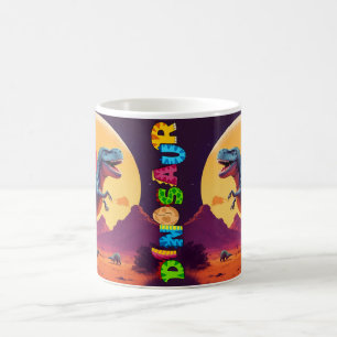 Dinosaur with Colorful Prehistoric• Fun Kids dino Coffee Mug