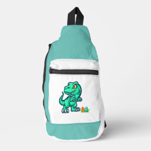 dinosaur with eggs sling bag