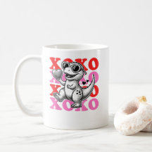 Dinosaur With Xoxo Pattern For Valentine's Day