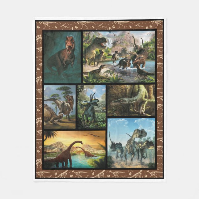 Dinosaur World Fleece Blanket (Front)