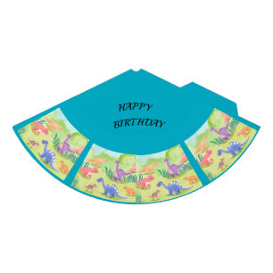 Dinosaur world happy birthday tourquoise party hat