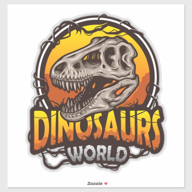  Dinosaur World Stickers (Sheet)
