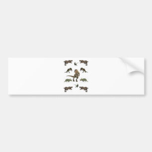Dinosaur Wrapping Paper Bumper Sticker