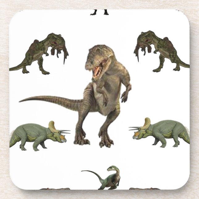 Dinosaur Wrapping Paper Coaster (Front)