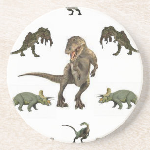 Dinosaur Wrapping Paper Coaster