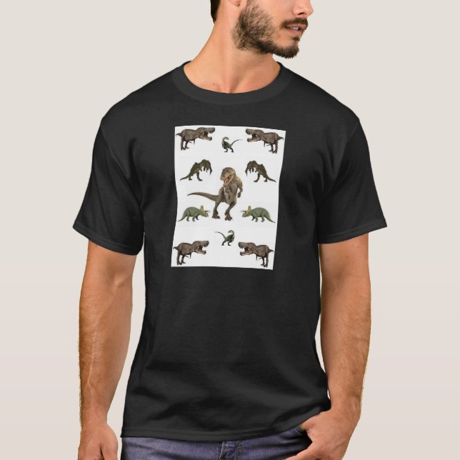 Dinosaur Wrapping Paper T-Shirt (Front)