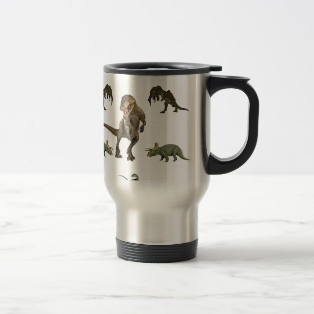 Dinosaur Wrapping Paper Travel Mug (Right)