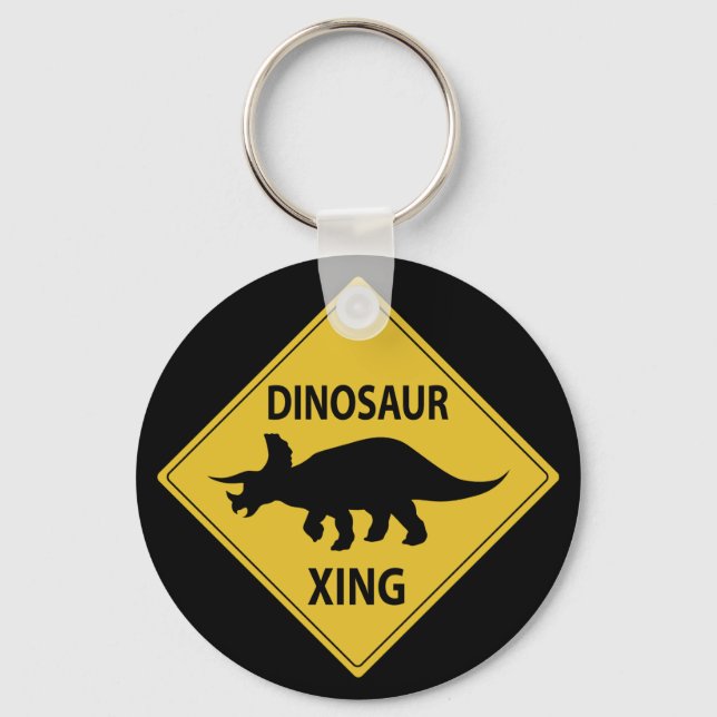 Dinosaur Xing Key Ring (Front)
