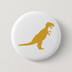 Dinosaur Yellow 6 Cm Round Badge
