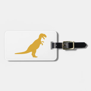 Dinosaur Yellow Luggage Tag