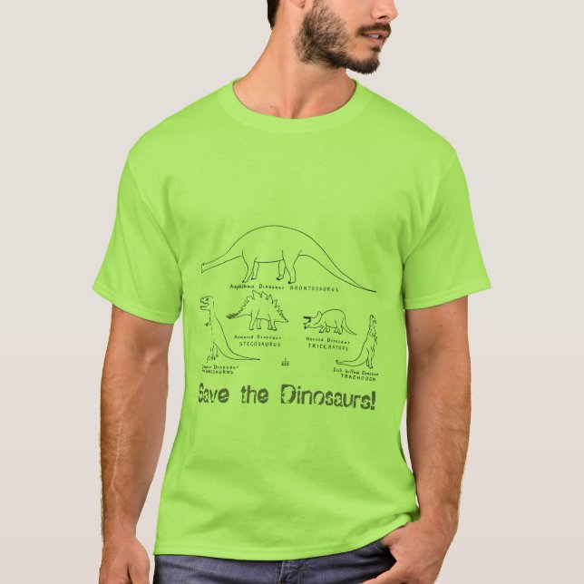dinosaurs and bikes T-Shirt (Front)