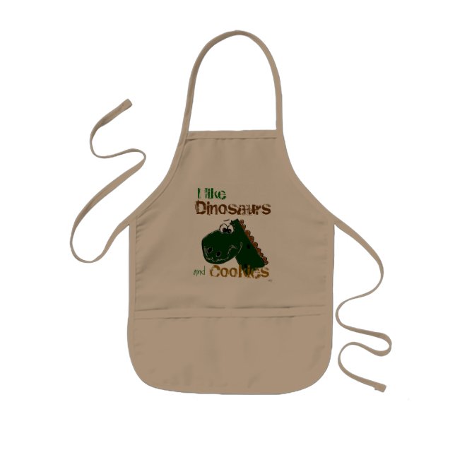 Dinosaurs and Cookies Kids Apron (Front)
