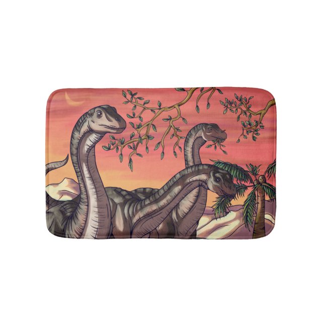 Dinosaurs at Dusk Bath Mat (Front)