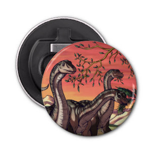 Dinosaurs at Dusk Bottle Opener