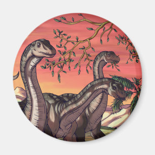 Dinosaurs at Dusk Magnet