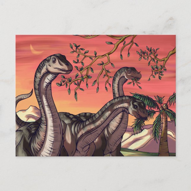 Dinosaurs at Dusk Postcard (Front)