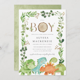 Dinosaurs Baby Shower Invitation