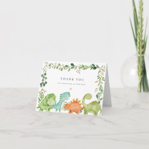 Dinosaurs Baby Shower Thank You Card