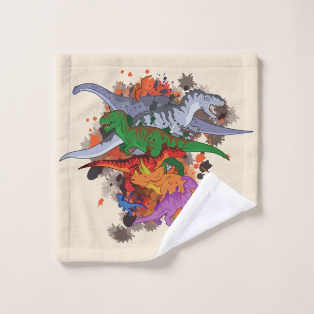 Dinosaurs Bath Towel Set (Wash Cloth)